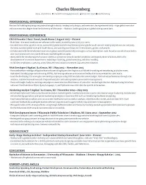 Compact resume template preview.